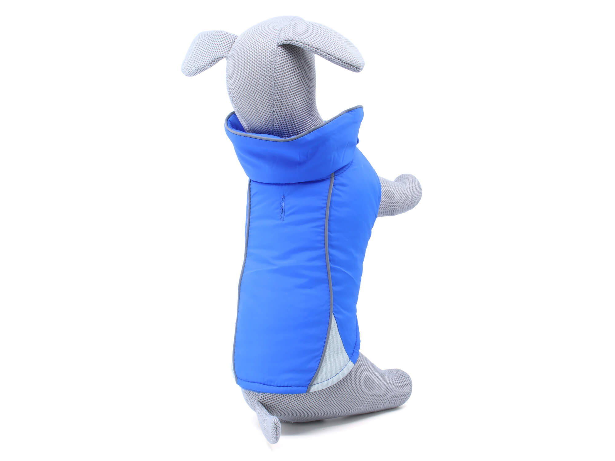 Levně Kit reflexní zimní bunda pro psa s límcem Barva: Modrá, Délka zad (cm): 30, Obvod hrudníku: 41 - 48 cm