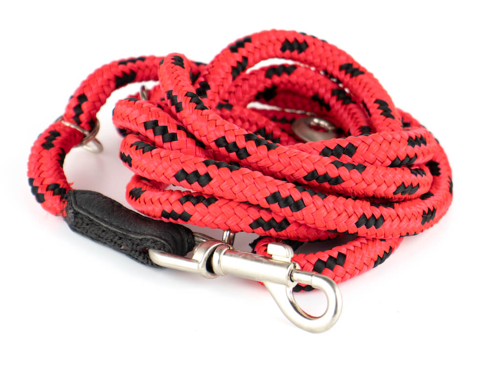 Vsepropejska Rope přepínací vodítko pro psa | 220 cm Barva: Červená, Šířka vodítka: 1 cm