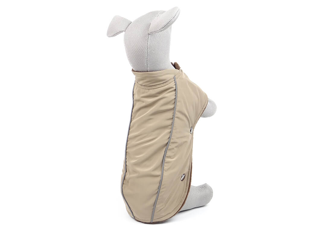 Vsepropejska Reflex zimní bunda pro psa Barva: Béžová, Délka zad (cm): 28, Obvod hrudníku: 30 - 36 cm