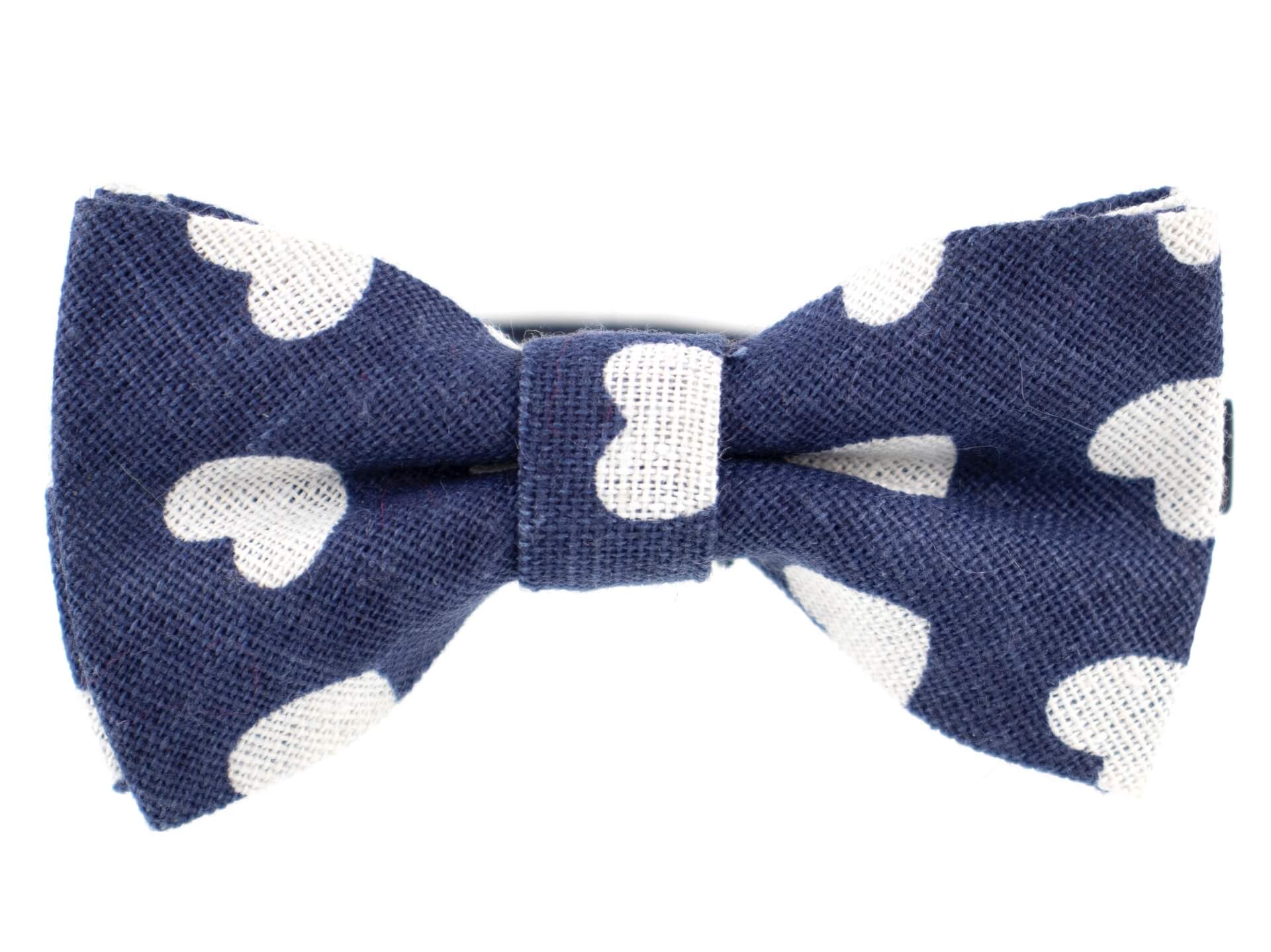 Vsepropejska Pattern modrý motýlek se srdíčky pro psa | 25 - 45 cm
