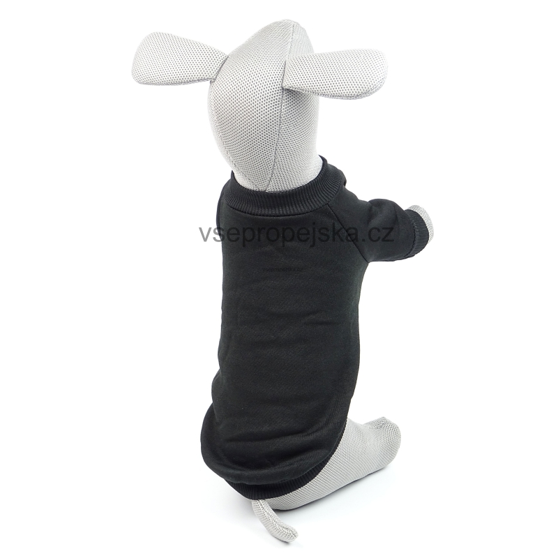 Vsepropejska Classic mikina pro psa Barva: Černá, Délka zad (cm): 17, Obvod hrudníku: 20 - 26 cm