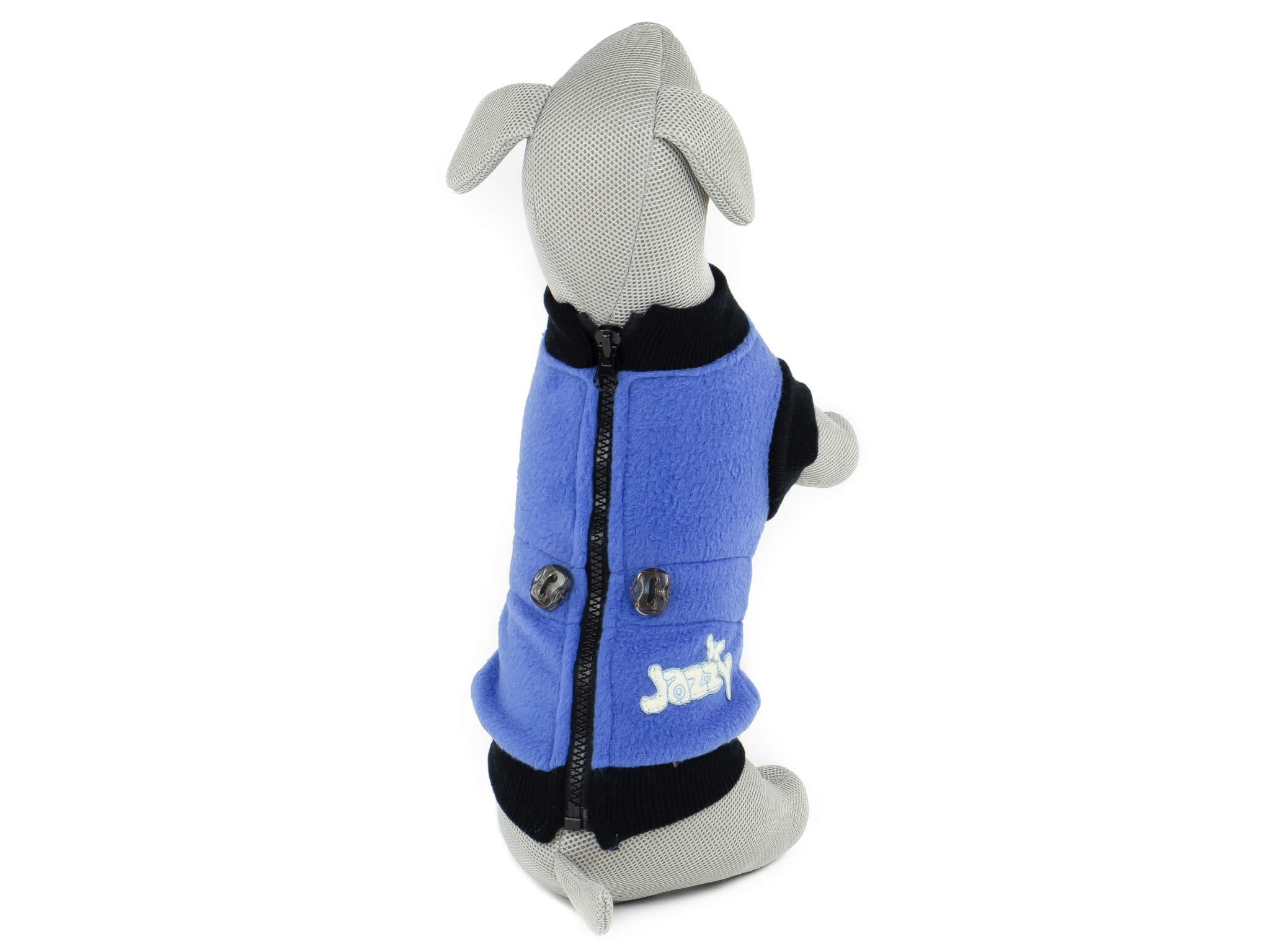 Levně Jazzy mikina pro psa na zip Barva: Modrá, Délka zad (cm): 31, Obvod hrudníku: 28 - 40 cm
