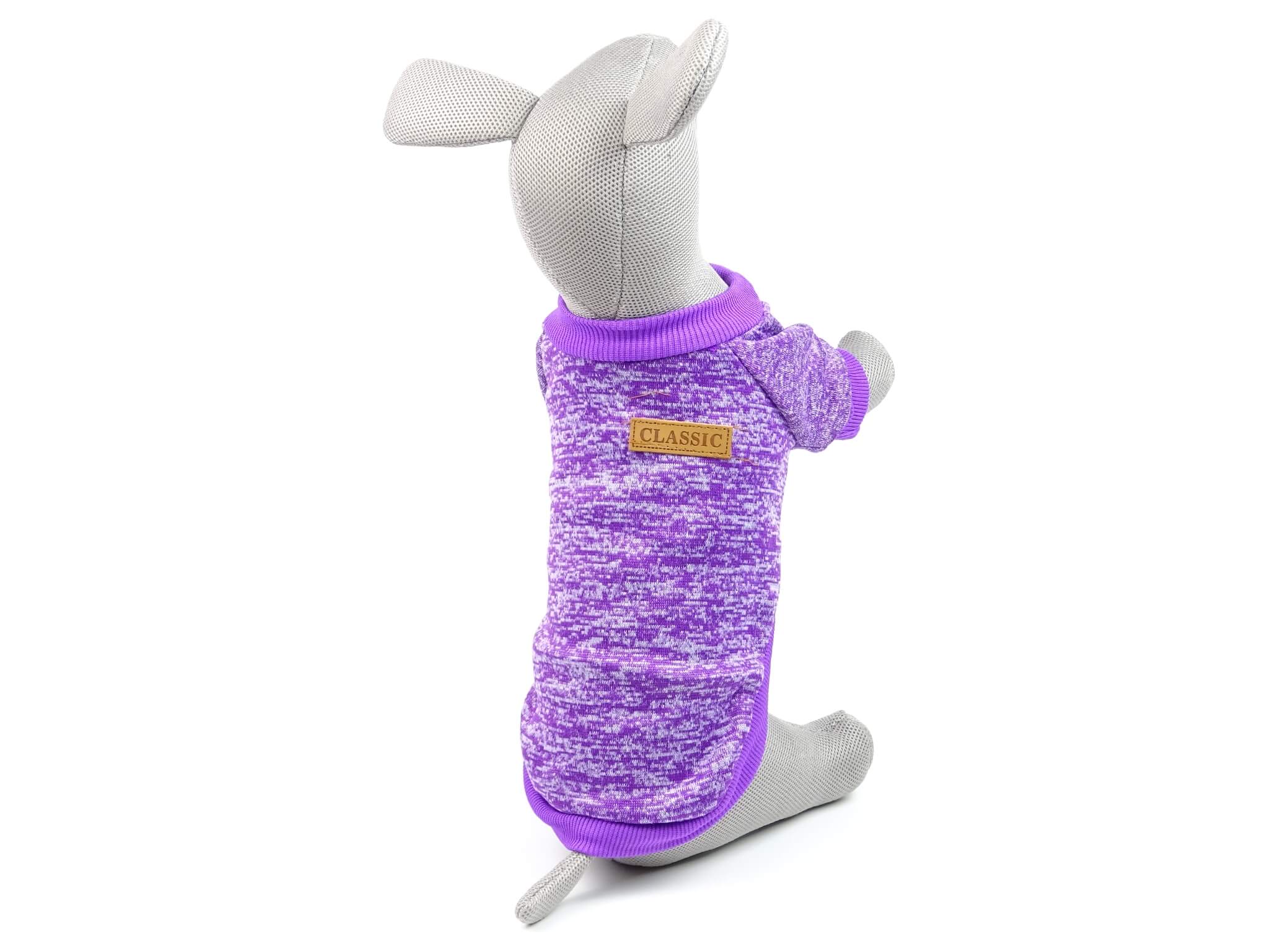 Vsepropejska Classic mikina pro psa Barva: Fialová, Délka zad psa: 25 cm, Obvod hrudníku: 28 - 34 cm