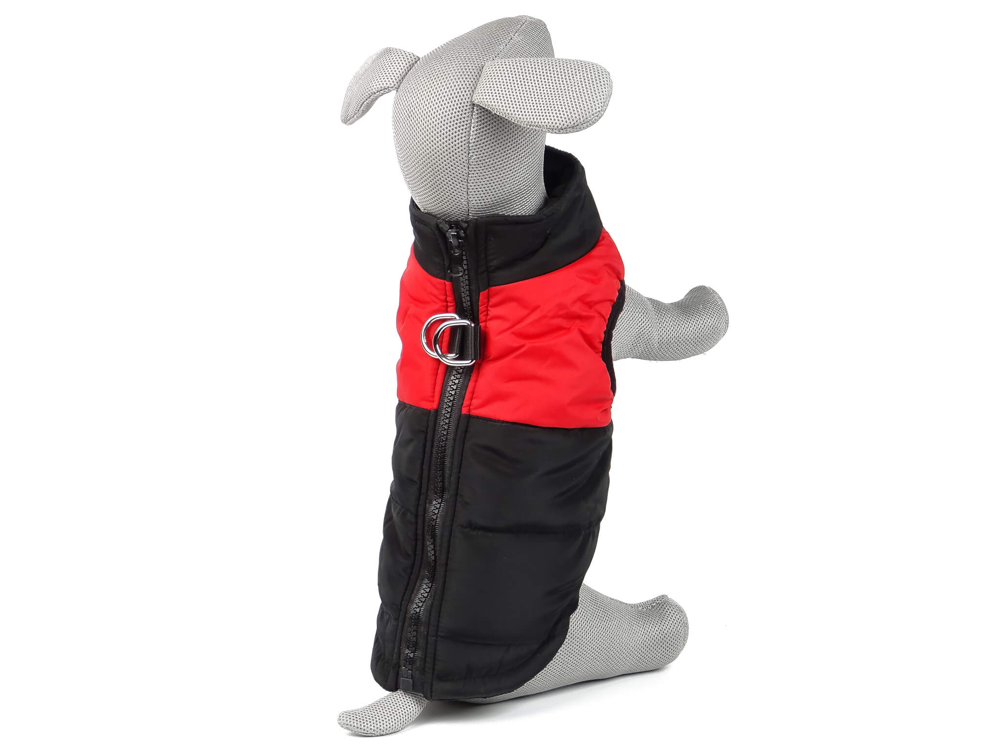 Levně Rainy obleček pro psa na zip Barva: Černo-červená, Délka zad (cm): 79, Obvod hrudníku: 94 - 98 cm