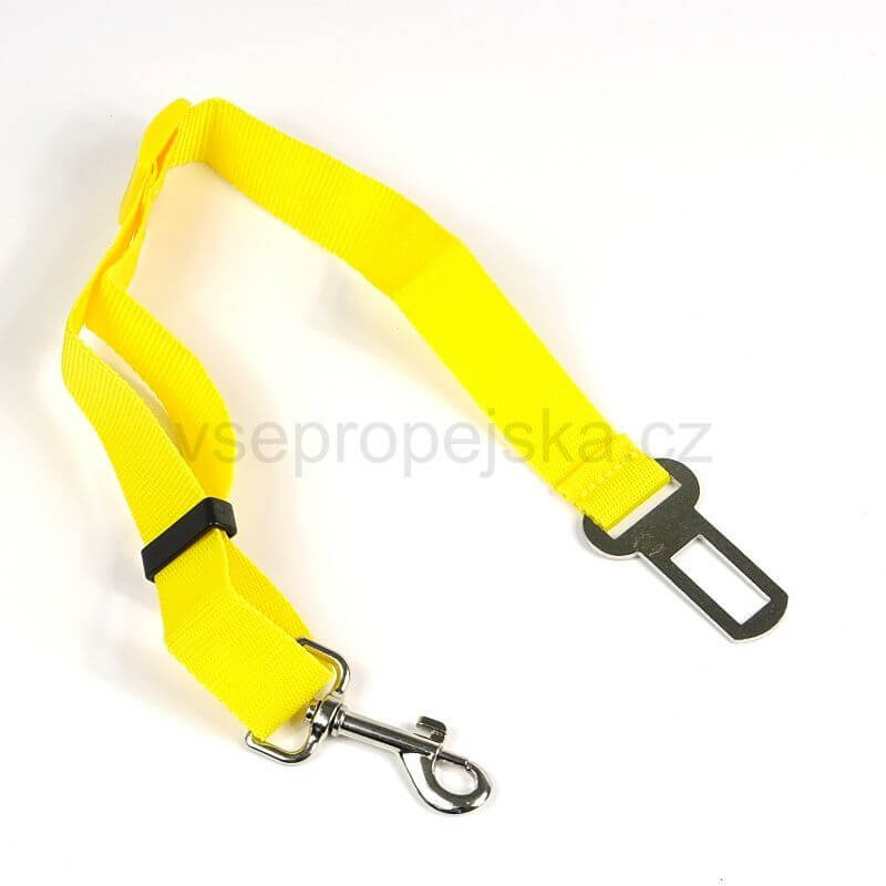 Vsepropejska Žlutý bezpečnostní pás pro psa Barva: Žlutá