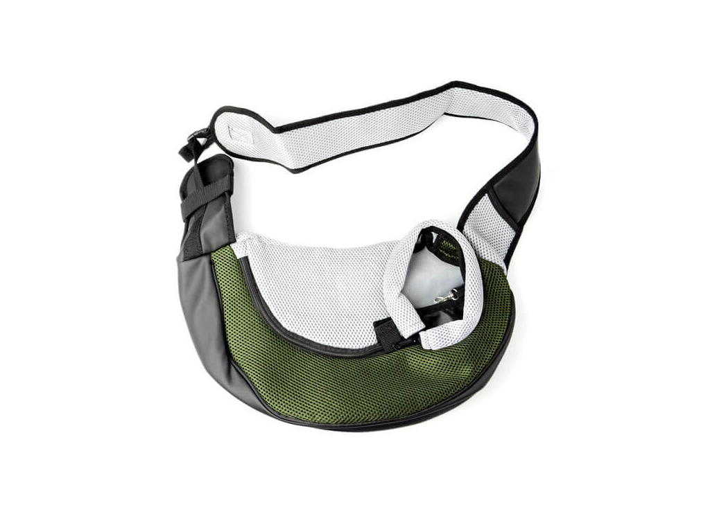 Levně Travel taška pro psa přes rameno Barva: Tmavě zelená, Dle váhy psa: do 2 kg