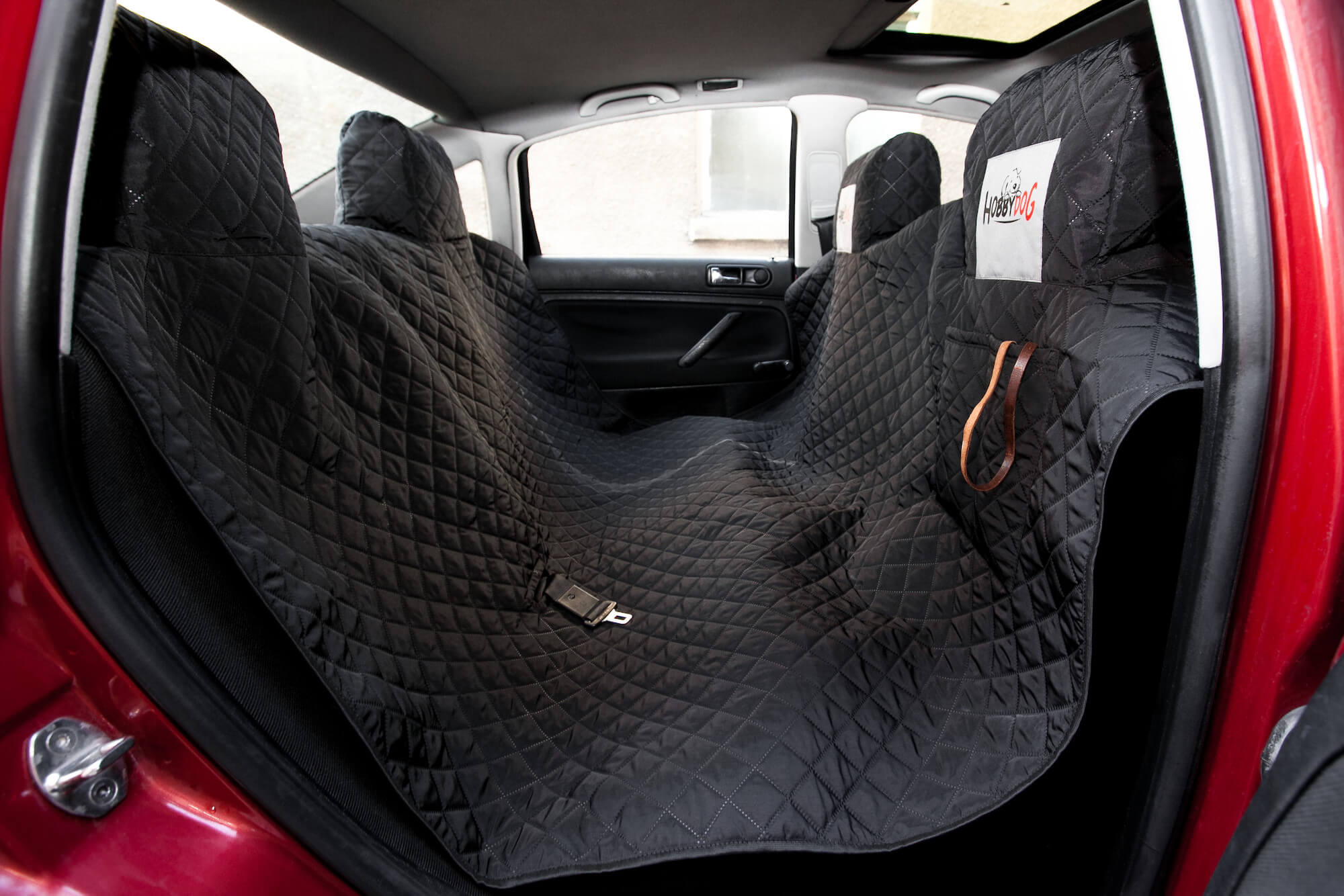 HobbyDog Burt ochranný potah na zadní sedadlo auta Barva: Černá, Rozměr (cm): 220 x 140