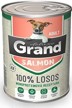 Grand deluxe 100% losos konzerva pro psa adult | 400g