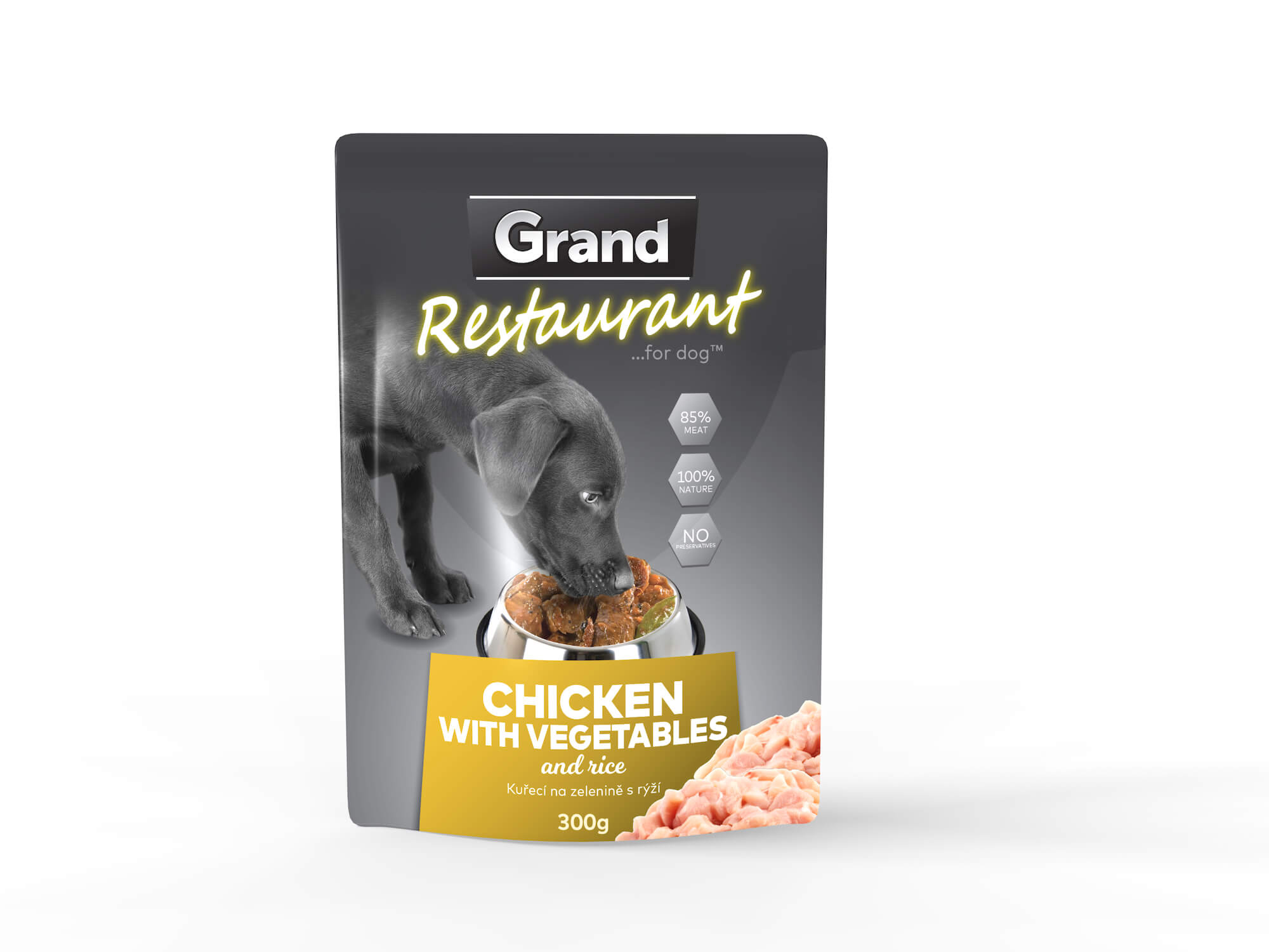 Grand restaurant kuřecí na zelenině s rýží kapsička pro psy | 300g