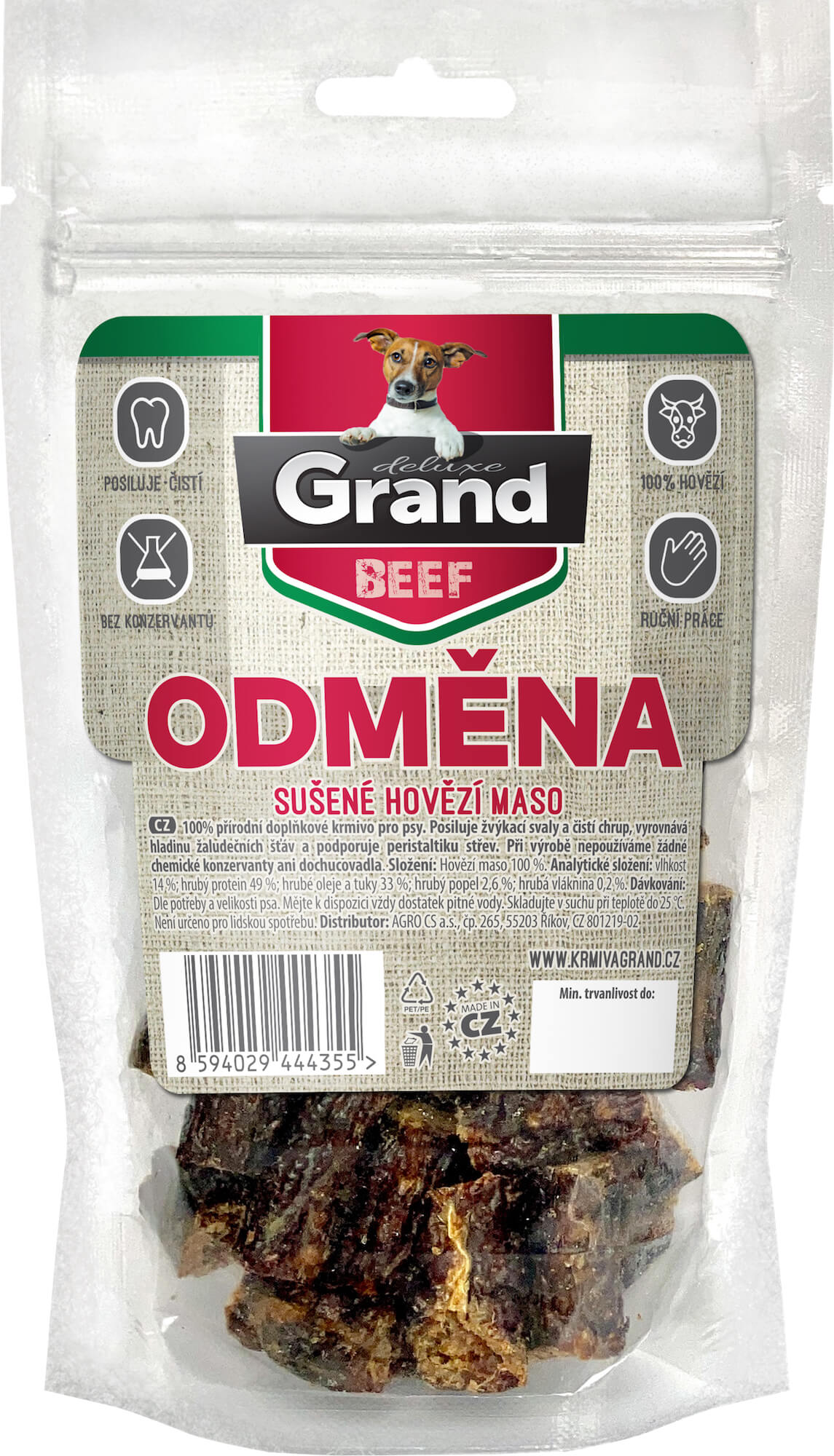 Grand deluxe hovězí odměna pro psa | 100g