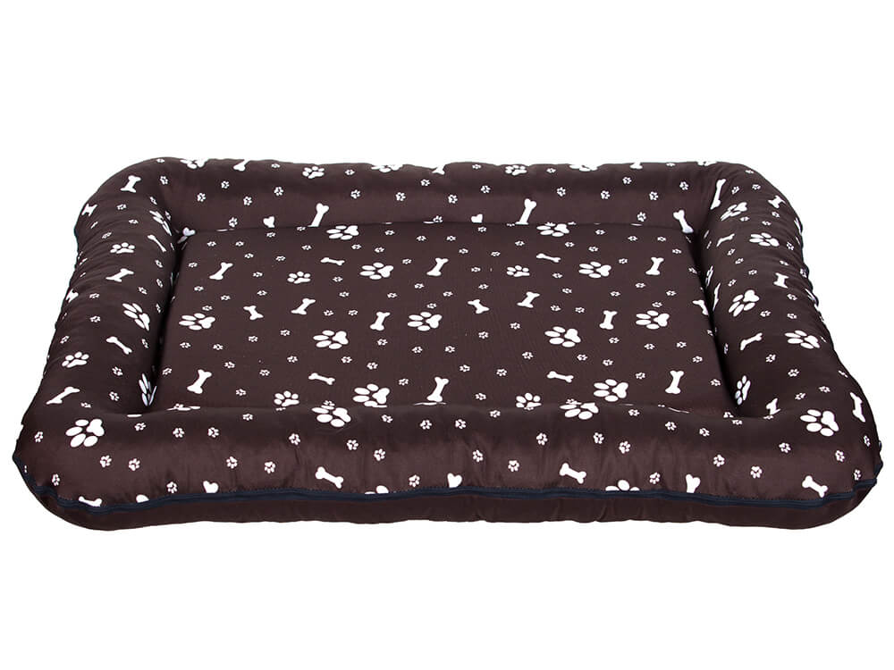 Vsepropejska Washable hnědá matrace pro psa s potiskem na ZIP Barva: Hnědá, Rozměr (cm): 70 x 60