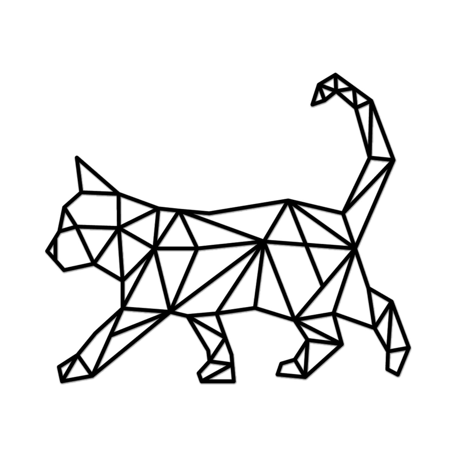 Vsepropejska Kočka II dřevěná dekorace na zeď Rozměr: 17 x 14,4 cm