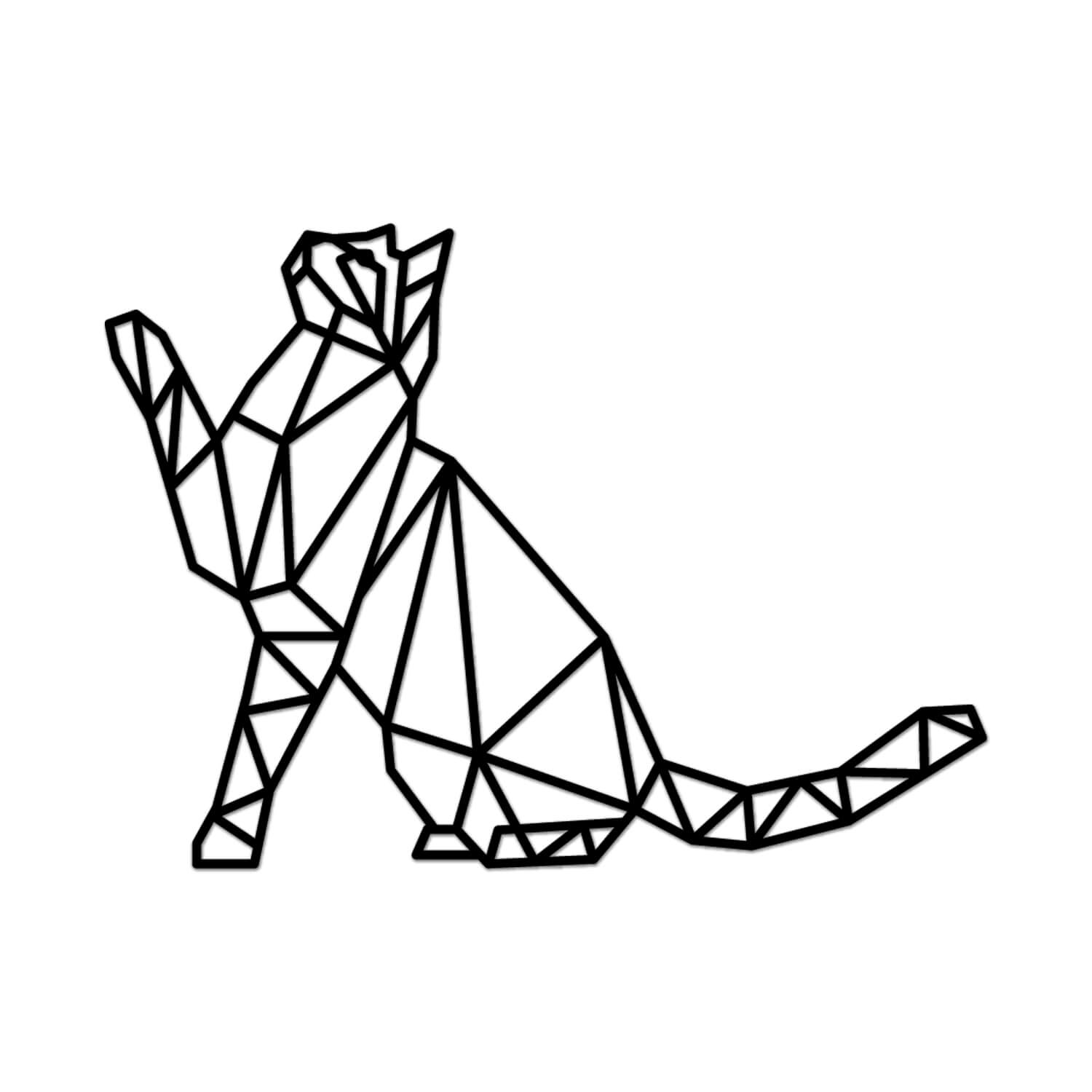 Vsepropejska Kočka III dřevěná dekorace na zeď Rozměr: 17 x 12,4 cm