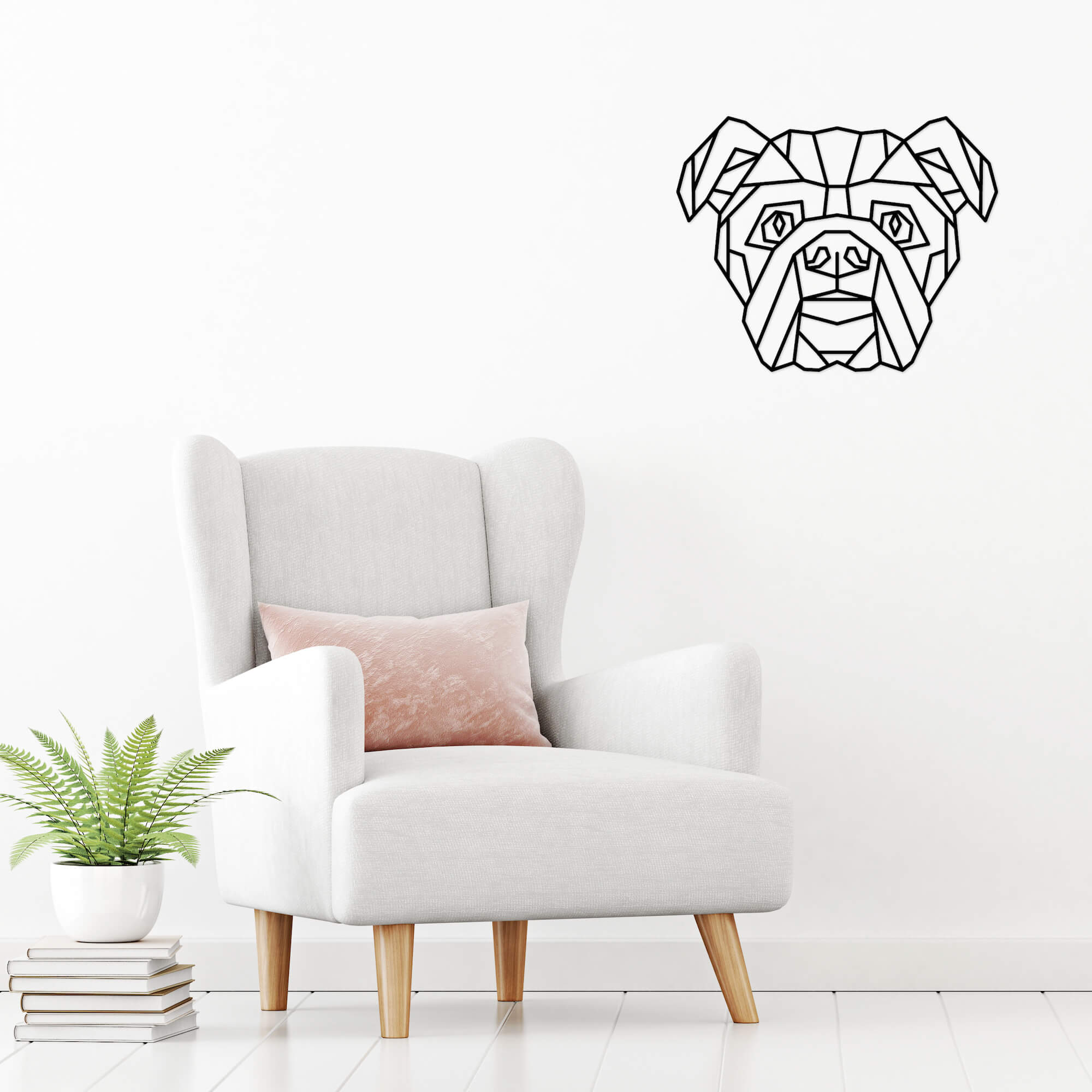 Vsepropejska Buldok dřevěná dekorace na zeď