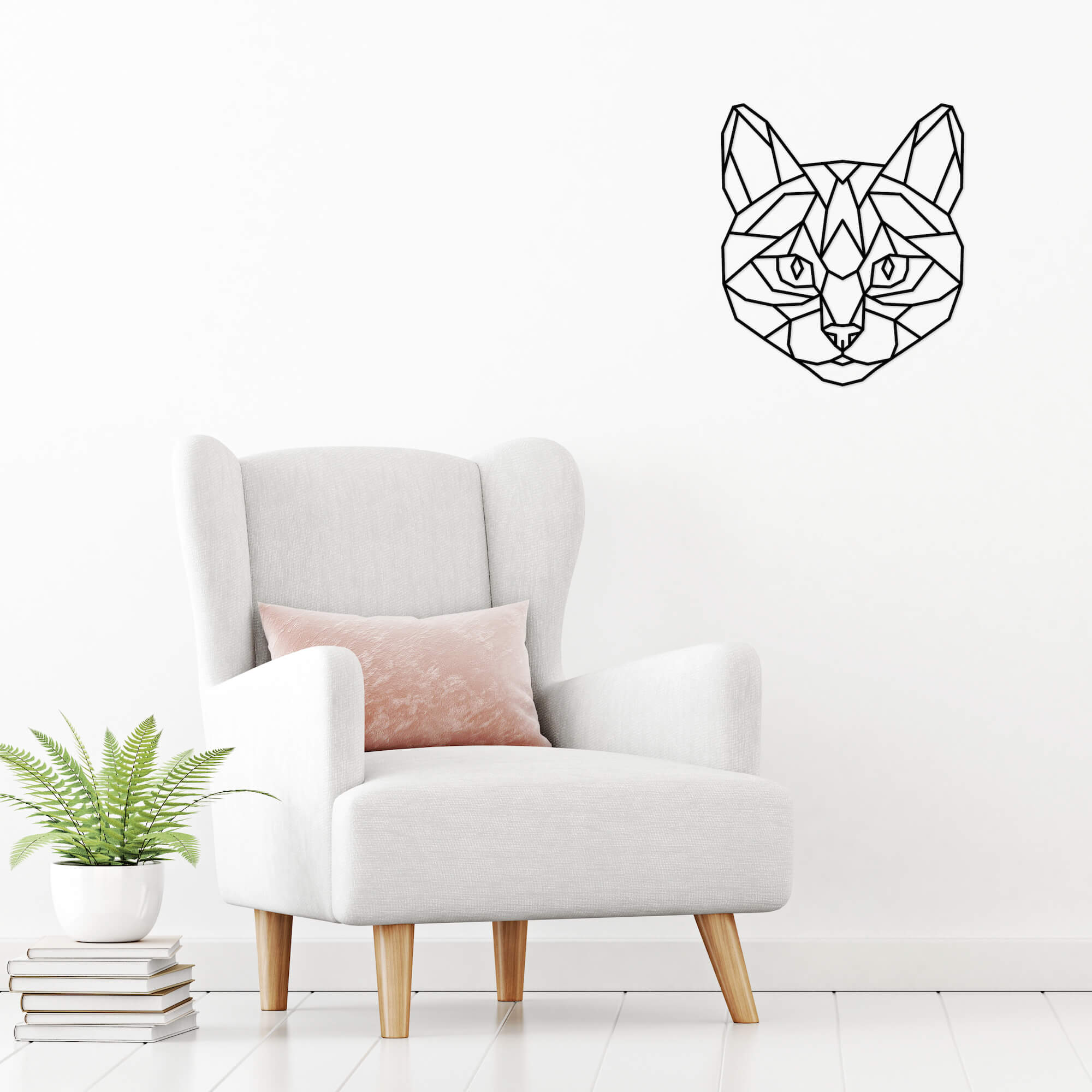 Vsepropejska Kočka IV dřevěná dekorace na zeď Rozměr: 17 x 14,5 cm