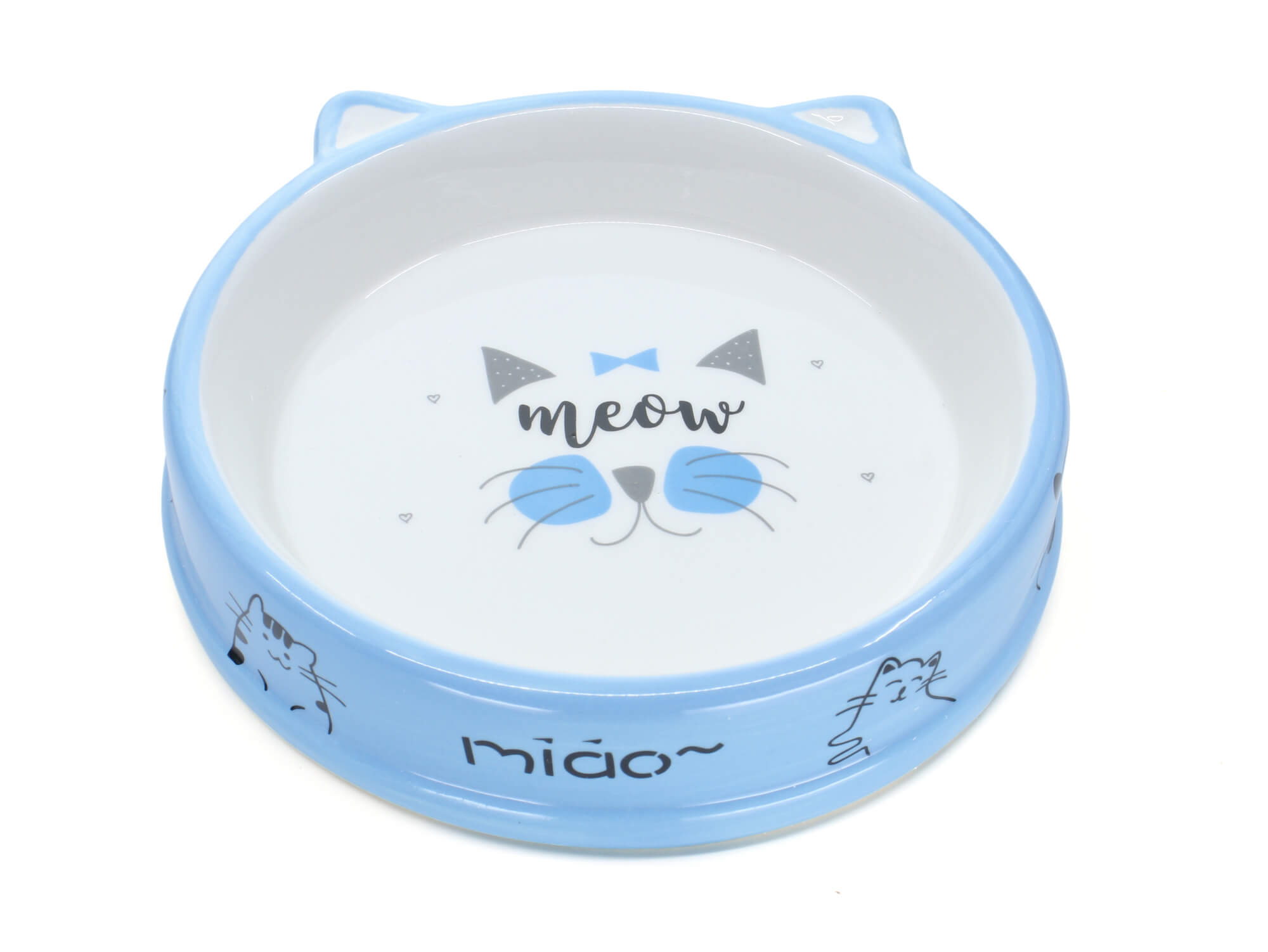 Levně Meow keramická miska pro kočku Barva: Modrá