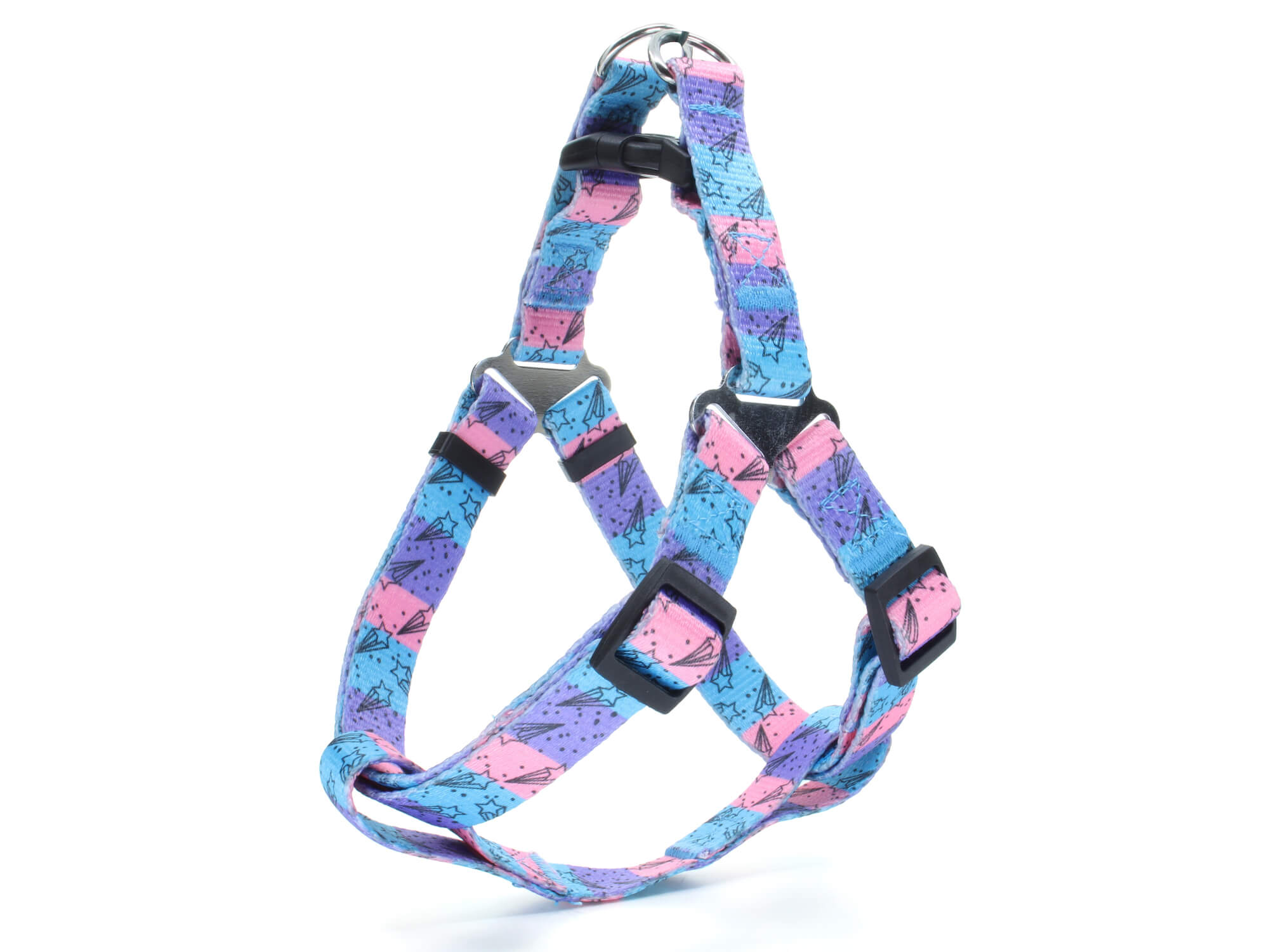 Vsepropejska Star barevný obojek, postroj a vodítko pro psa Typ: Postroj, Velikost: Obvod hrudníku 32 - 43 cm