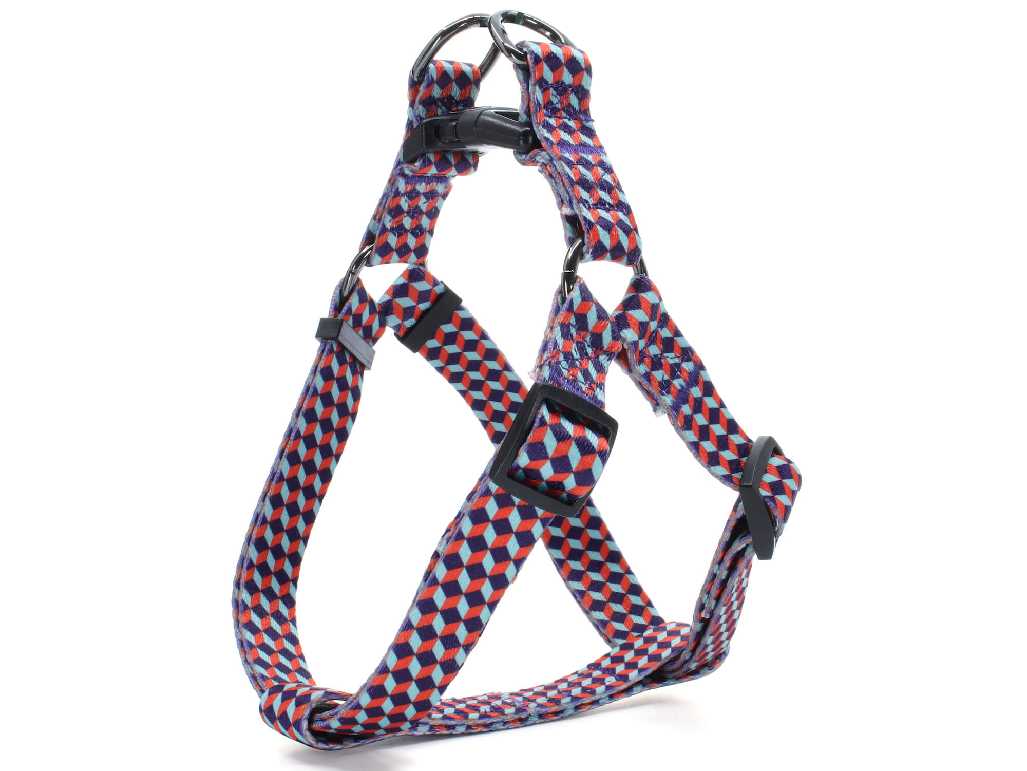 Vsepropejska Duarto modrý obojek, postroj a vodítko pro psa Typ: Postroj, Velikost: Obvod hrudníku 32 - 43 cm