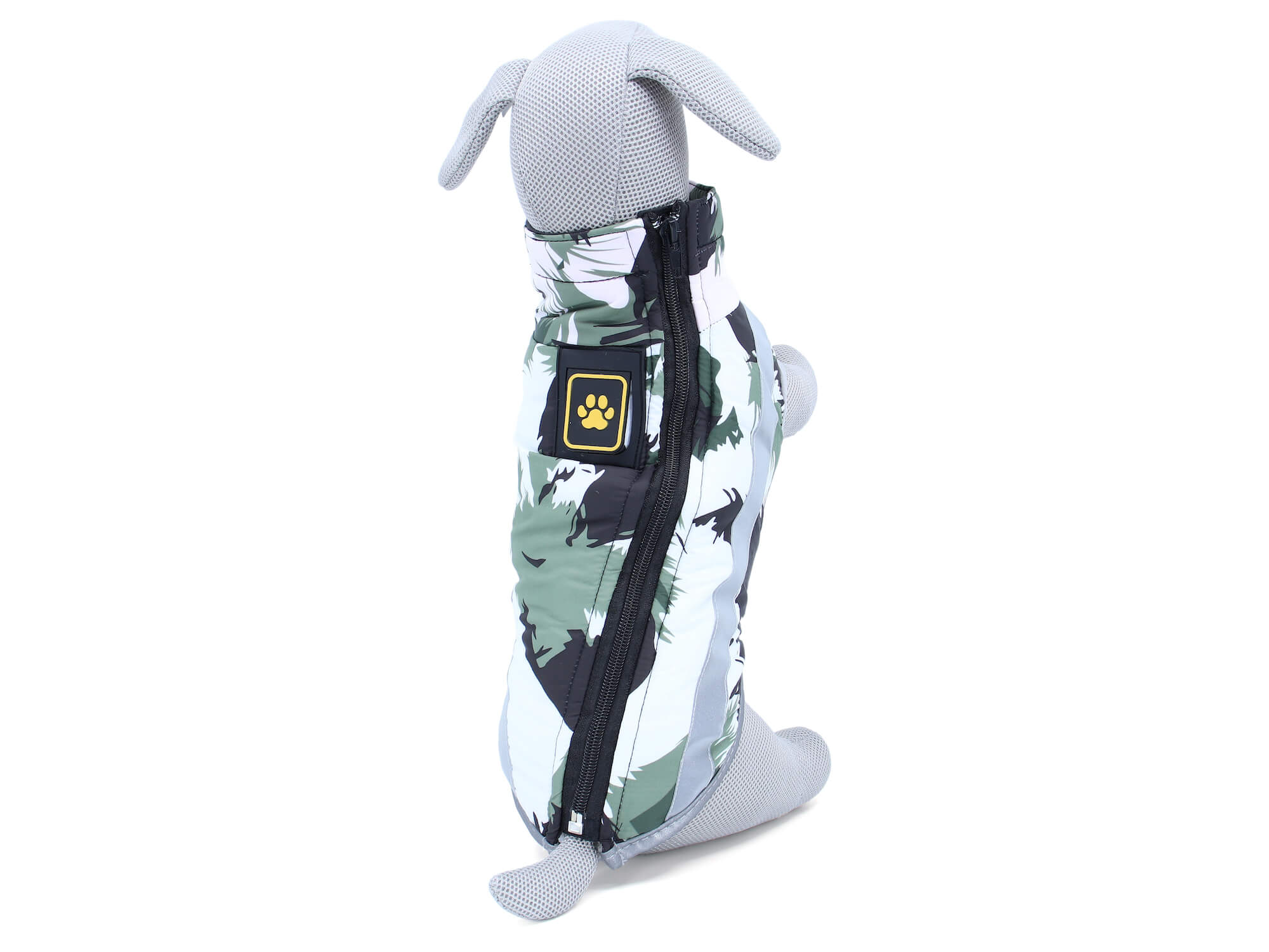 Vsepropejska Stern bunda pro psa na ZIP Barva: Zeleno-bílá, Délka zad (cm): 40, Obvod hrudníku: 50 - 54 cm