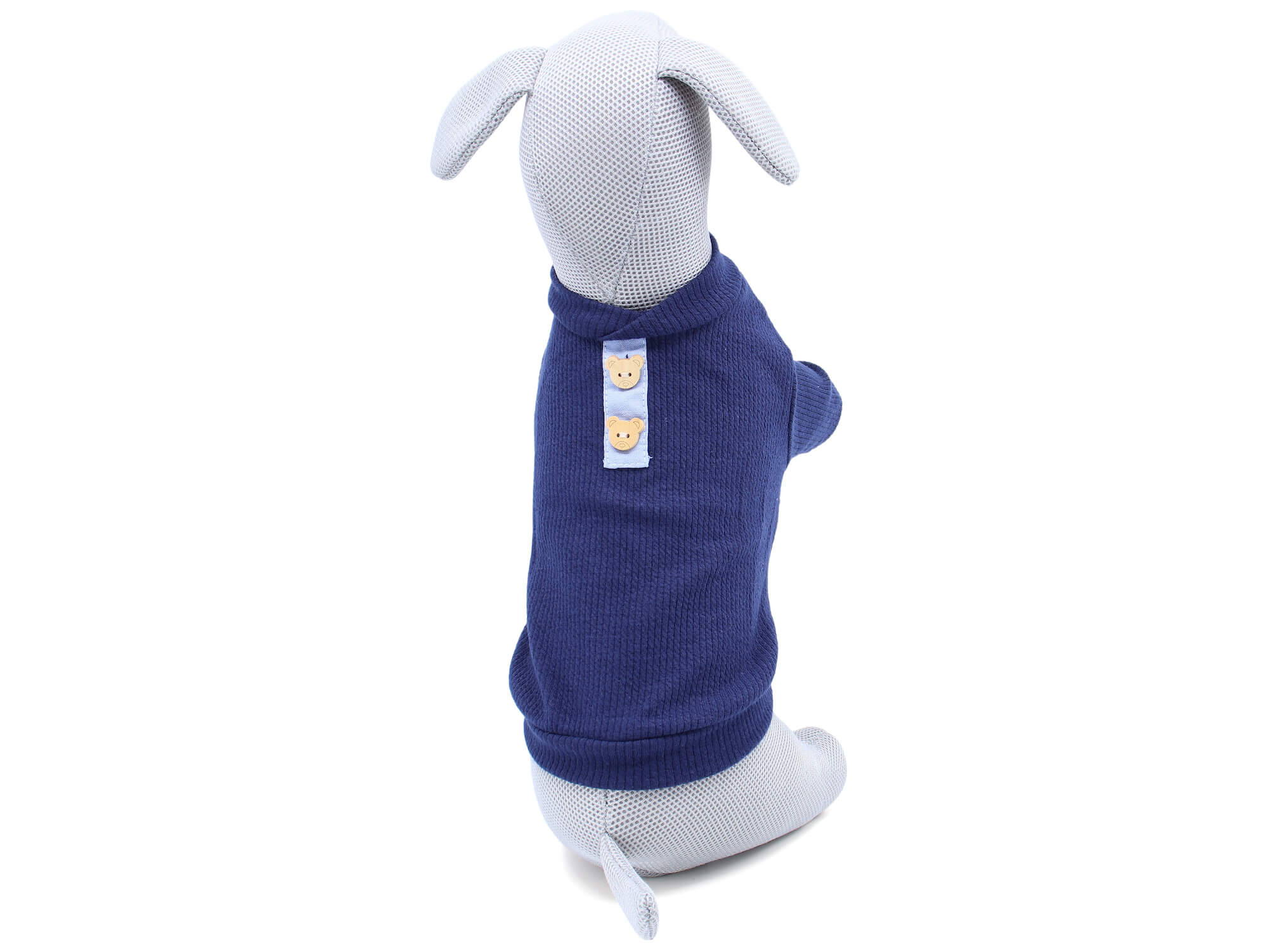 Levně Sitsi tričko s knoflíky pro psa Barva: Modrá, Délka zad (cm): 26, Obvod hrudníku: 38 - 42 cm