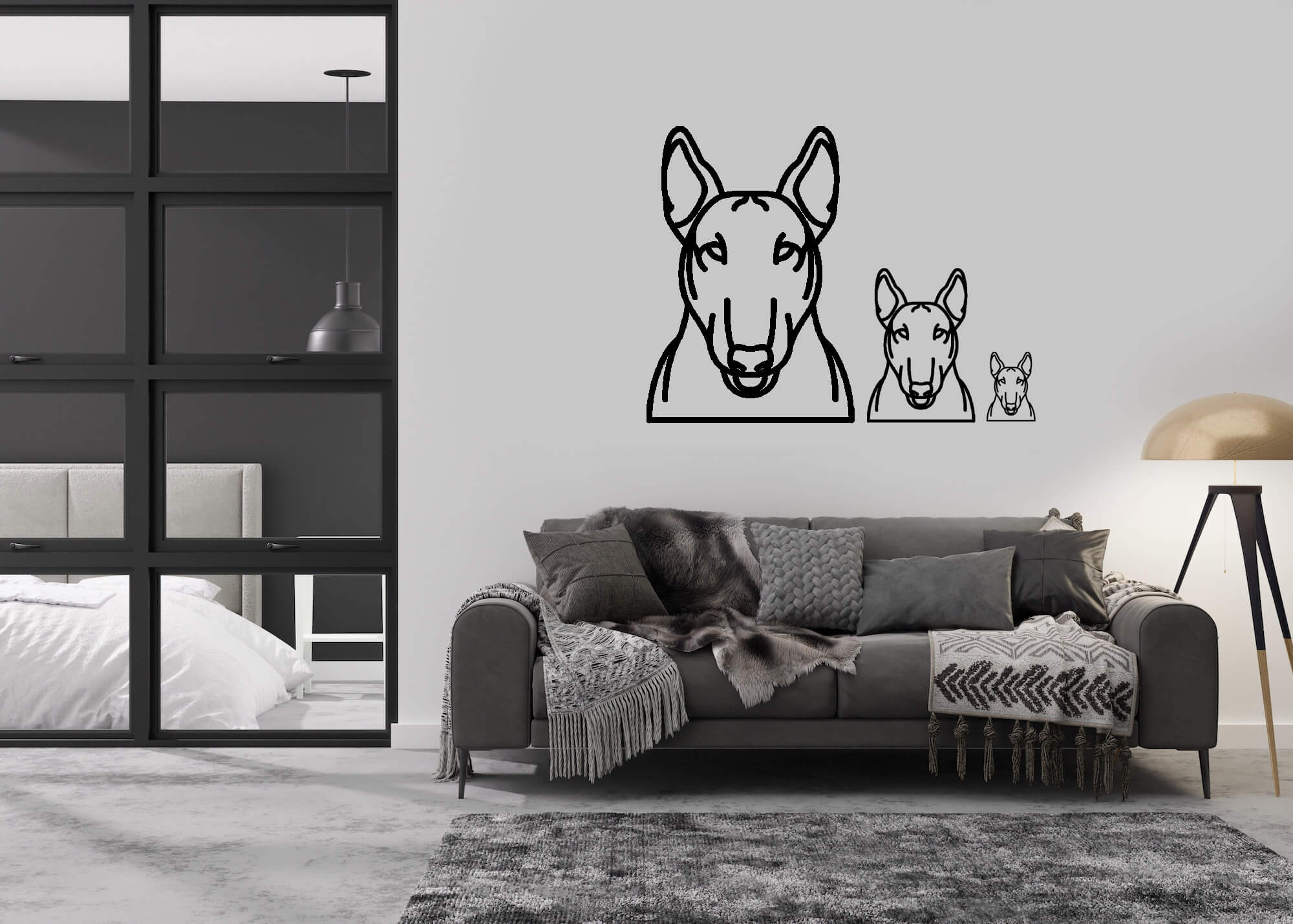 Vsepropejska Bulteriér II dřevěná dekorace Rozměr (cm): 10 x 7