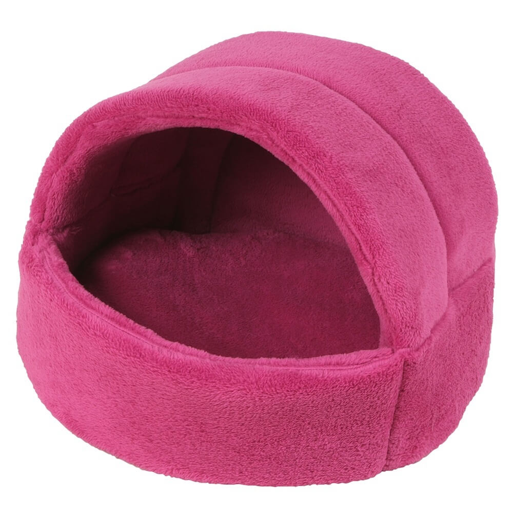 I love pets Coral růžové iglú pro psa z fleecu
