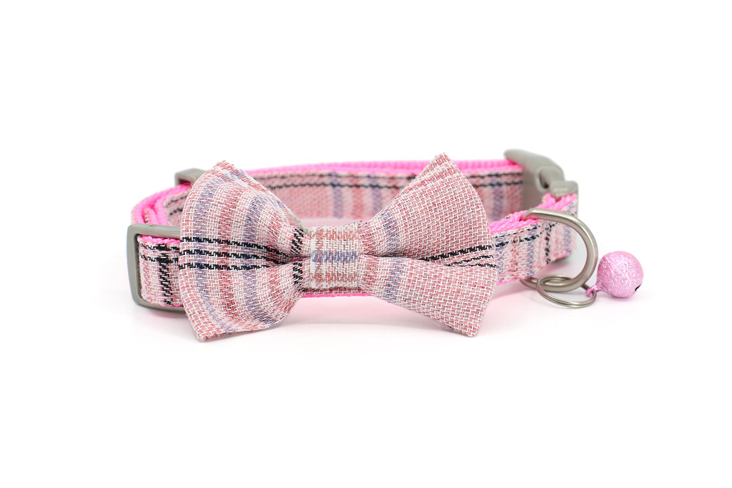 Vsepropejska Blodwin obojek s motýlek pro psa | 19 - 37 cm Barva: Růžová, Obvod krku: 19 - 26 cm, Šířka: 0,9 cm