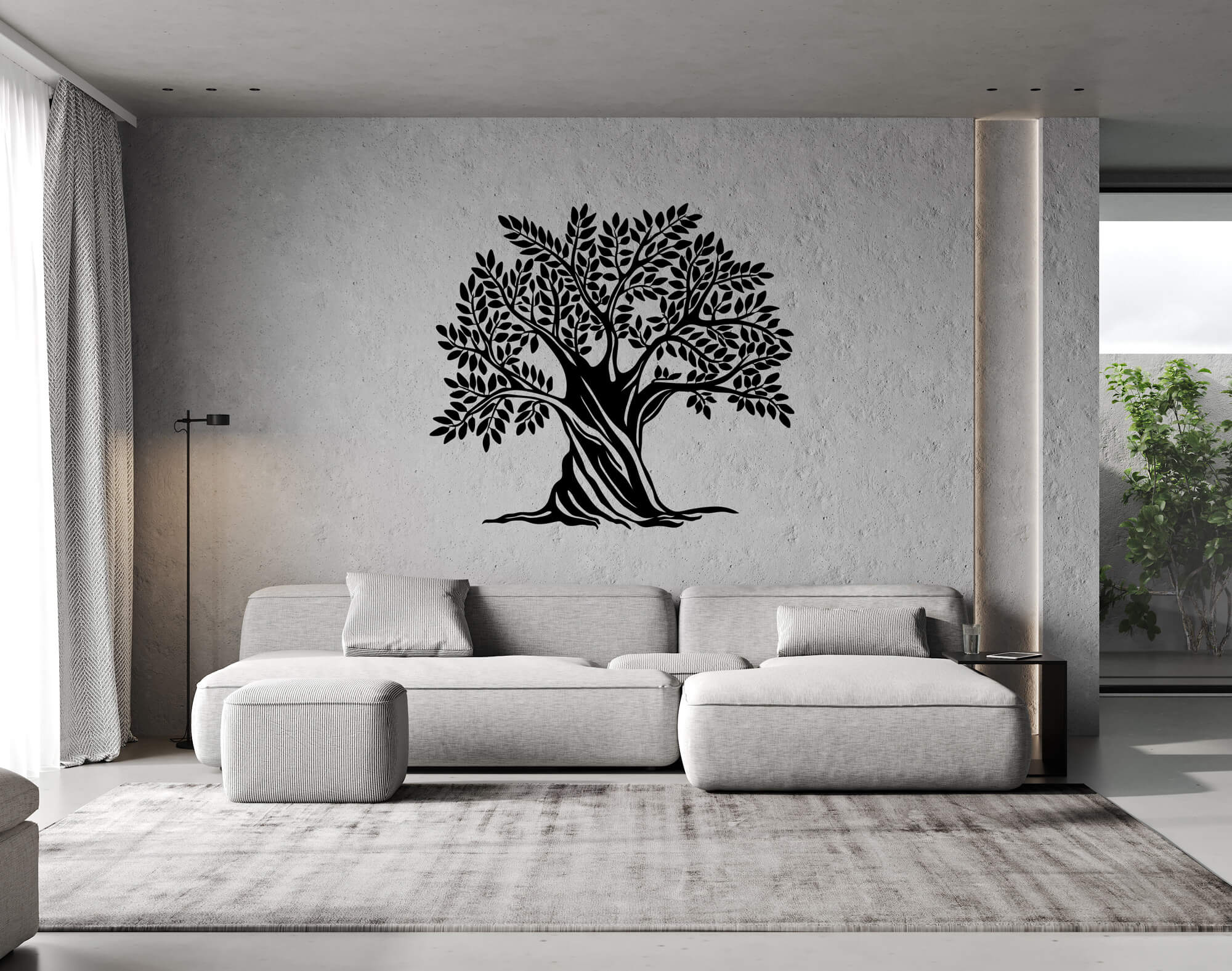 Vsepropejska Strom života 6 dekorace na zeď Rozměr (cm): 40 x 36, Dekor: Černá