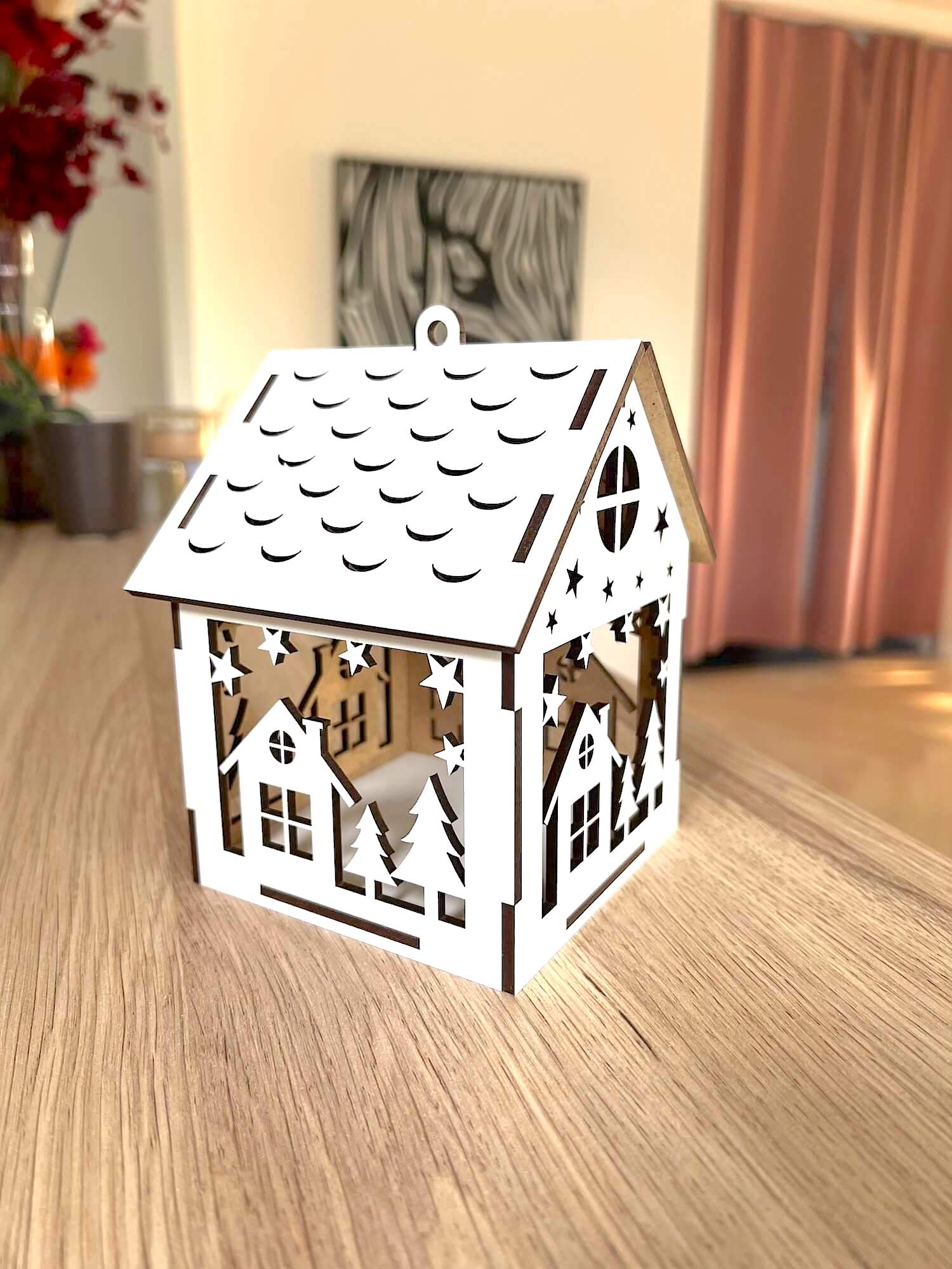 Vsepropejska Bílý Vánoční domeček Rozměr (cm): 10 x 7, Typ: Chaloupka 4