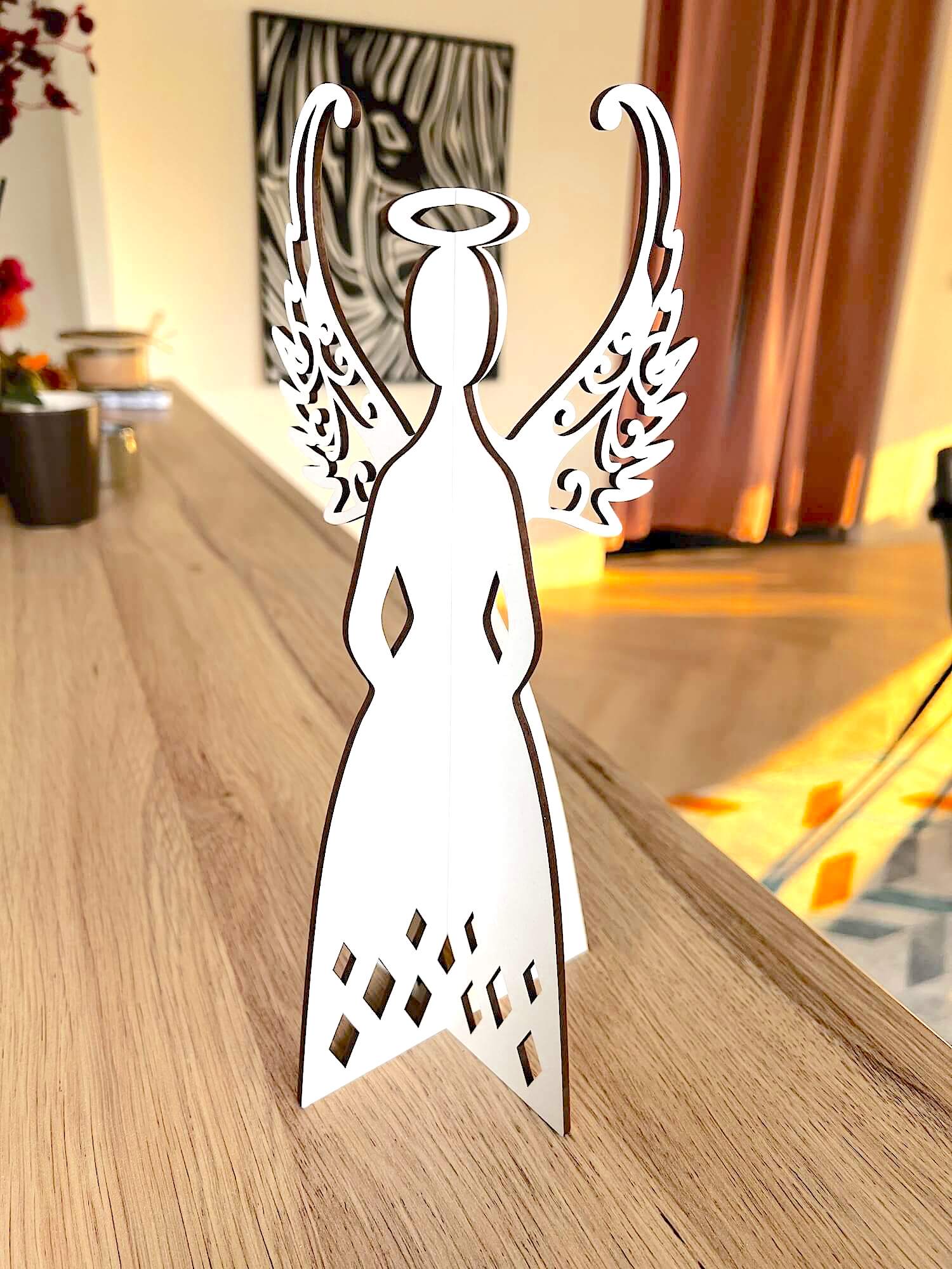 Vsepropejska Bílá Vánoční dekorace anděl Rozměr (cm): 27 x 14, Typ: Anděl 3