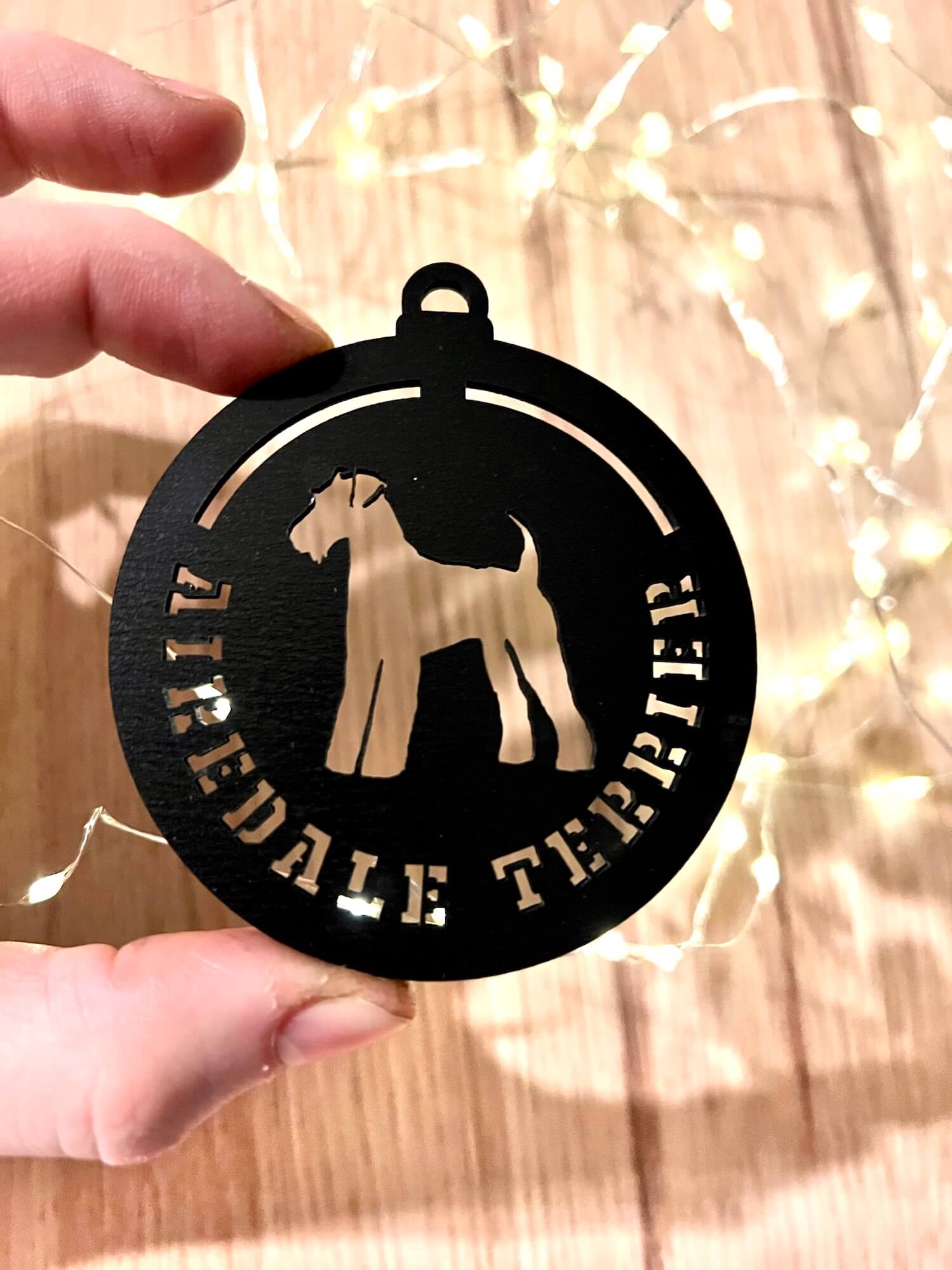 Vsepropejska Vánoční pes 3 ozdoby baňka Barva: Černá, Typ: Airedalský teriér