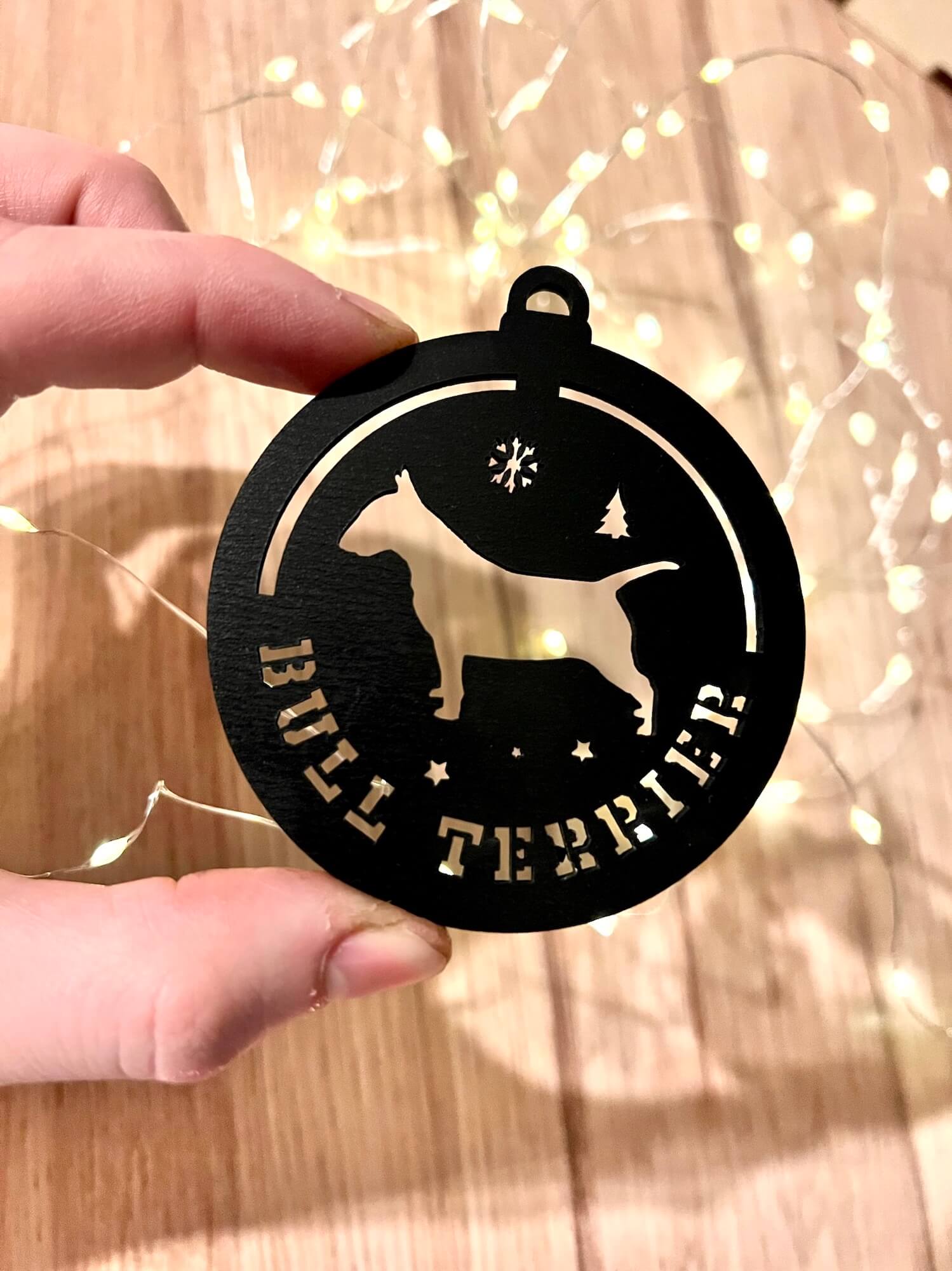 Vsepropejska Vánoční pes 3 ozdoby baňka Barva: Černá, Typ: Bulteriér