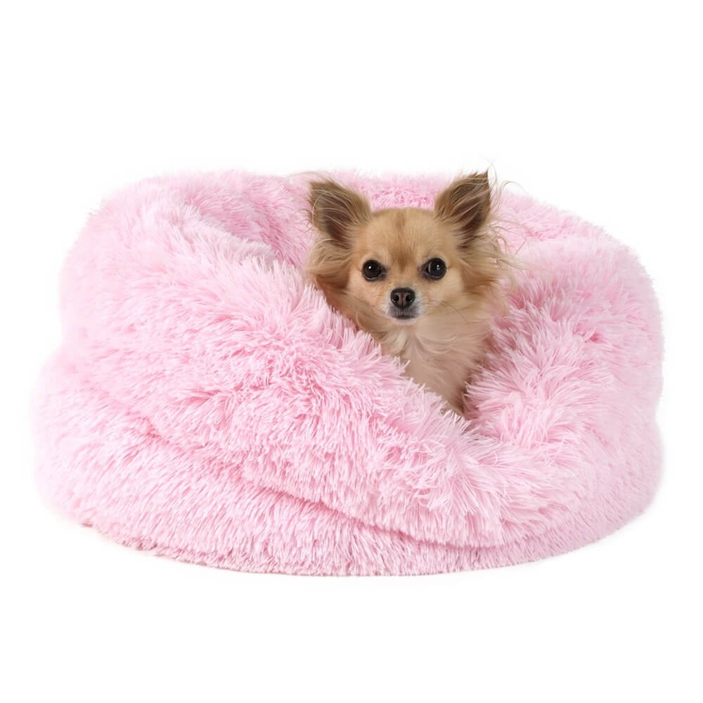 I love pets Natalie růžový chlupatý pelech pro psa Rozměr (cm): 45