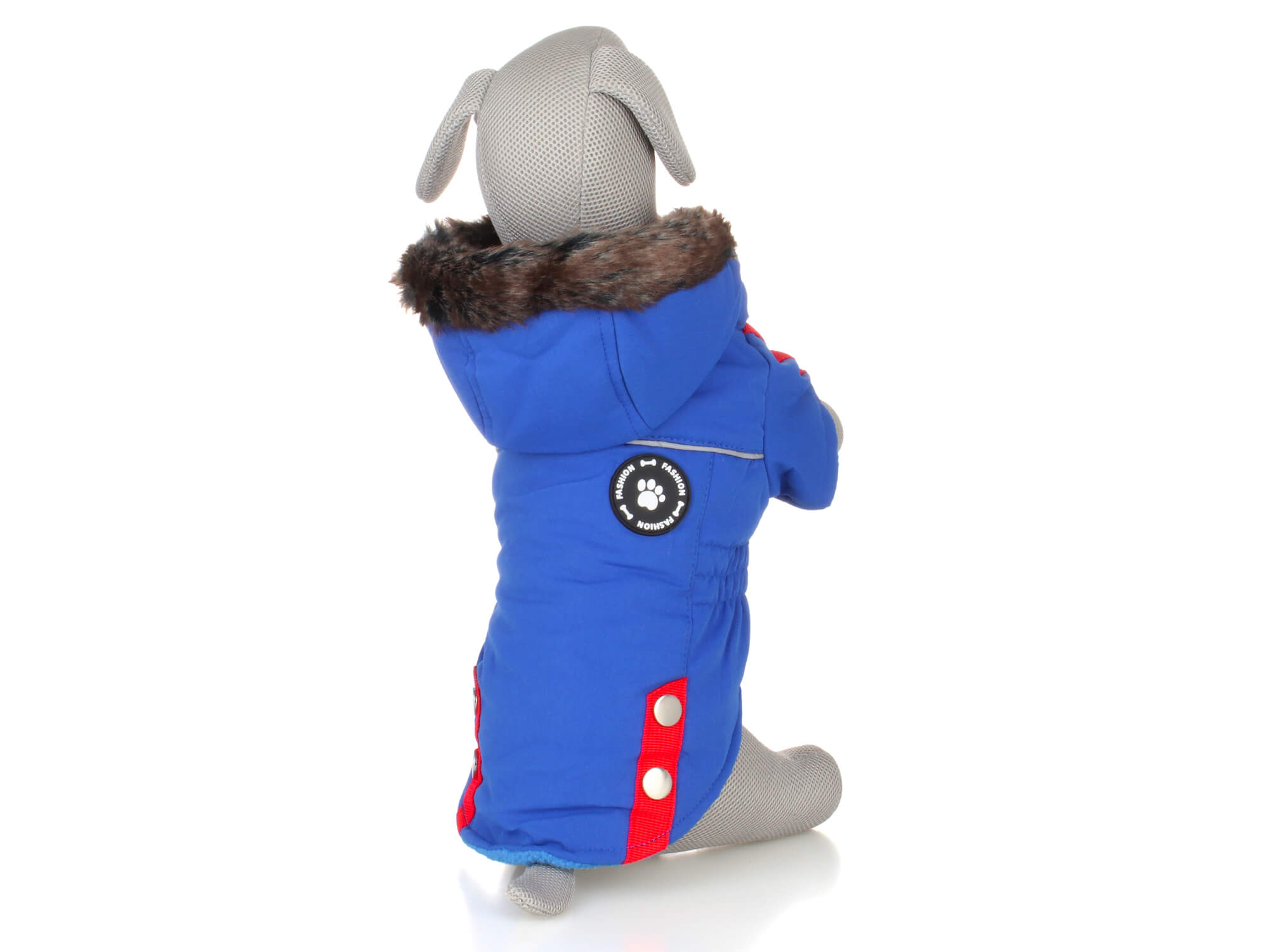 Levně Ronys zimní bunda pro psa Barva: Modrá, Délka zad (cm): 25, Obvod hrudníku: 32 - 36 cm
