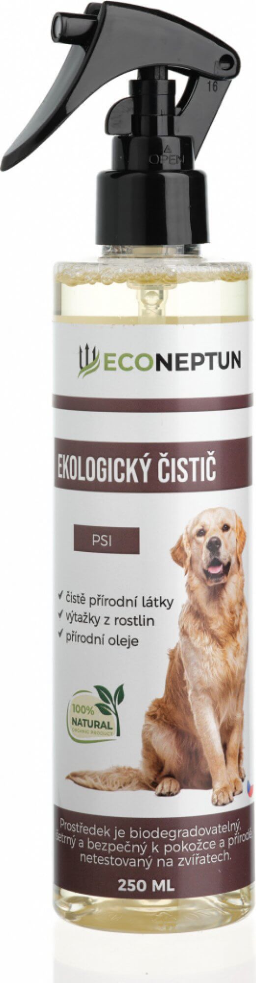 EcoNeptun Ekologický čistič moči, slin natural pro psy 250 ml