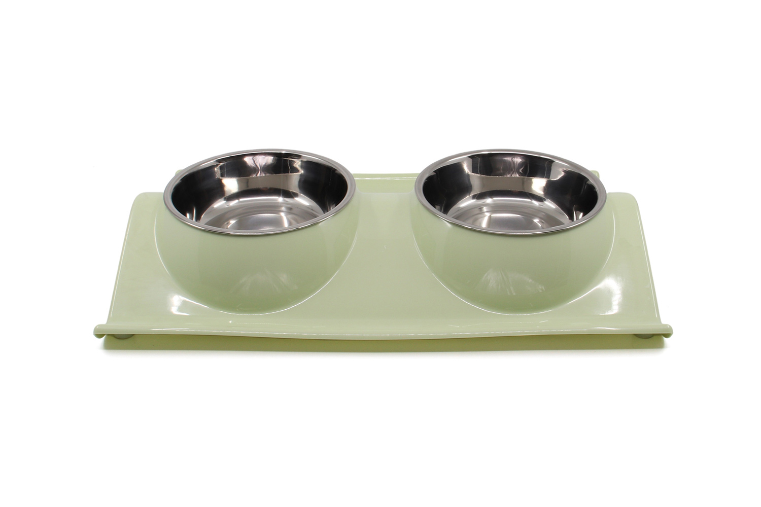 Vsepropejska Cicero dvojitá plastové misky pro psa Barva: Zelená