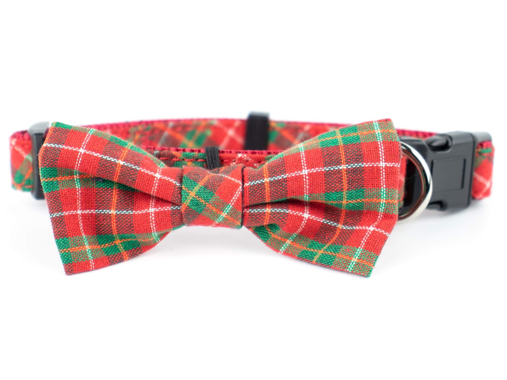 Vsepropejska Strike obojek s motýlkem pro psa | 20 - 36 cm Barva: Červeno-zelená, Obvod krku: 20 - 32 cm