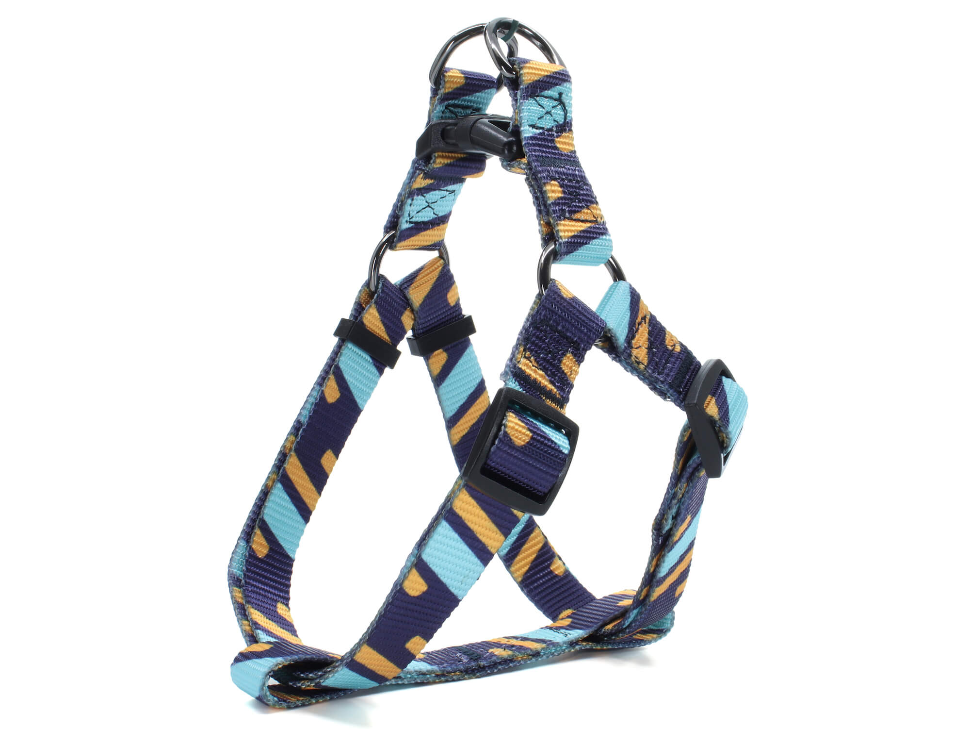 Vsepropejska Pick III modro-žlutý postroj pro psa Obvod hrudníku: 39 - 62 cm