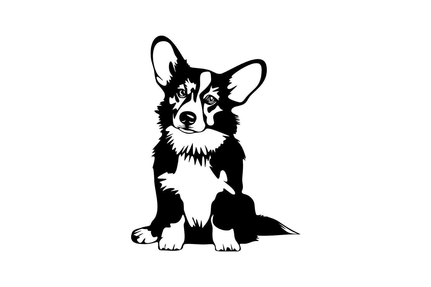 Vsepropejska Welsh Corgi Pembroke 3 dřevěná dekorace na zeď Rozměr (cm): 38 x 30