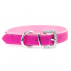 Casual tmavě-růžový třpytivý obojek pro psa
