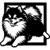 Pomeranian 4 dřevěná dekorace na zeď - vsepropejska.cz