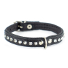 Decor černý obojek pro psa s kamínky - obojky pro psy - vsepropejska.cz