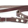 Leather hnědé kožené přepínací vodítko pro psa | 220cm
