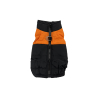 Rainy obleček pro psa na zip sdersd (Barva Černo-oranžová, Délka zad psa 26, Obvod hrudníku 33 - 38 cm)
