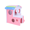 Yasmine růžový dvoupatrový domeček pro hlodavce - vsepropejska.cz