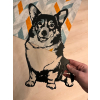 Welsh Corgi Pembroke dřevěná dekorace na zeď - vsepropejska.cz