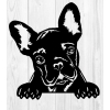 Francouzský buldoček 7 dřevěná dekorace na zeď - vsepropejska.cz