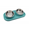Senta modrá dvojitá vyvýšená miska pro psa - vsepropejska.cz