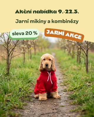 🌿 Jaro je tady a s ním i naše jarní akce! Chladná rána, vítr nebo proměnlivé počasí – přesně na to jsou mikiny a kombinézy...
