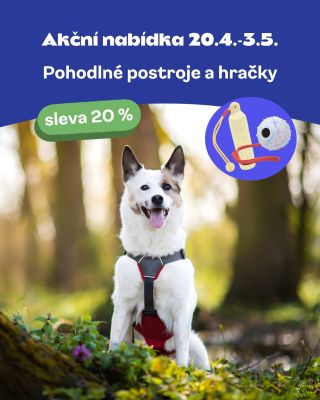 🐾 Akční nabídka je tady! Pohodlné postroje a oblíbené hračky teď pořídíte se slevou 20 %. Pokud právě řešíte výbavu na...